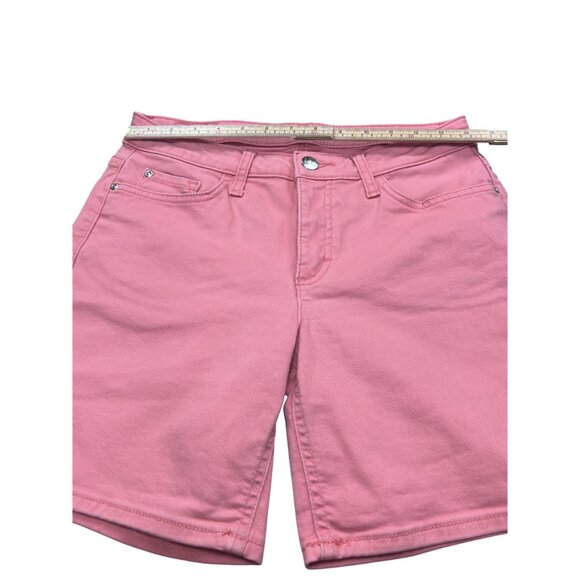 Lee Womens Regular Fit Mid Rise Pink Shorts Size 6M Cotton/Polyester - Picture 8 of 8